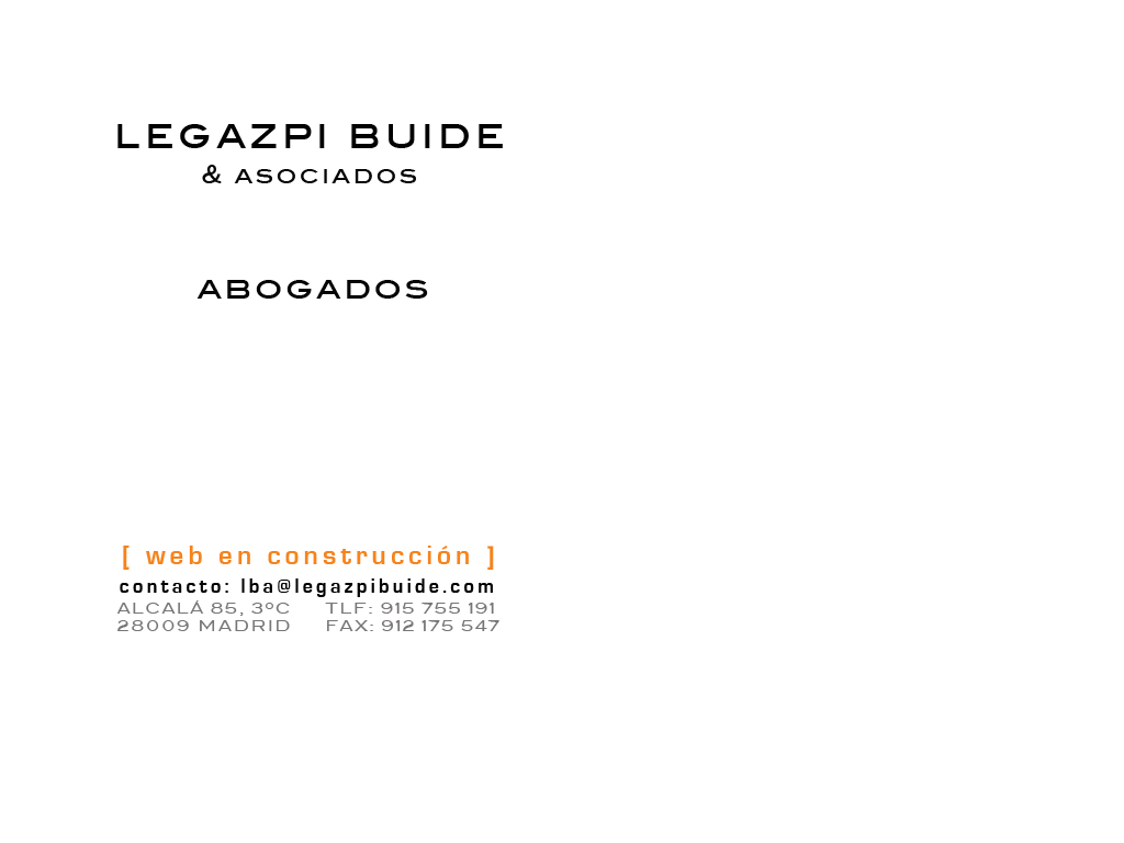 Legazpi Buide & Asociados Abogados Madrid